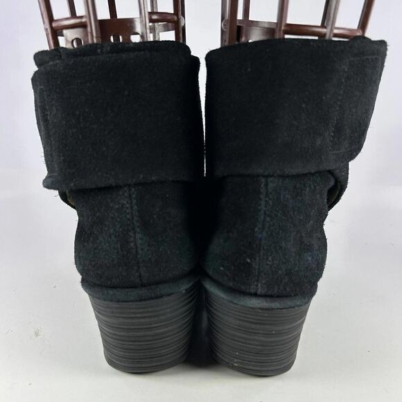 FLY London Yegifly Yegi689fly Black Suede Boot US 9 Wedge Heel Ankle Booties - Picture 5 of 10